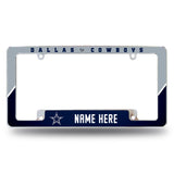 Cowboys Personalized All Over Chrome Frame