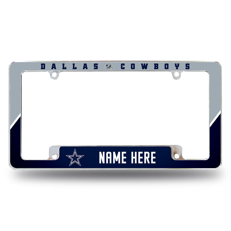 Cowboys Personalized All Over Chrome Frame