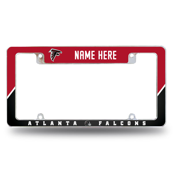 Falcons Personalized All Over Chrome Frame