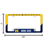 Michigan University Personalized All Over Chrome Frame