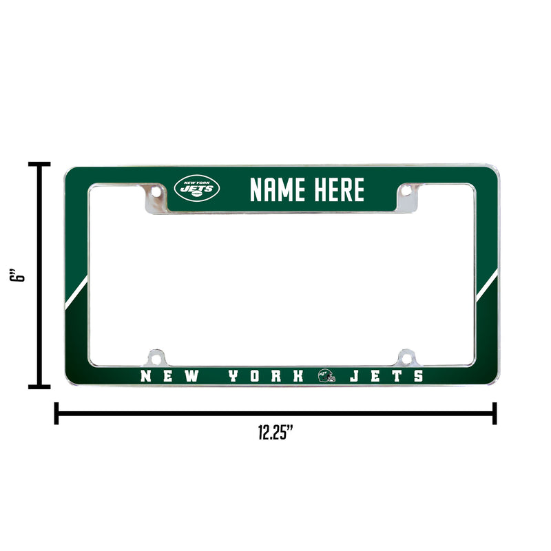 Jets Personalized All Over Chrome Frame