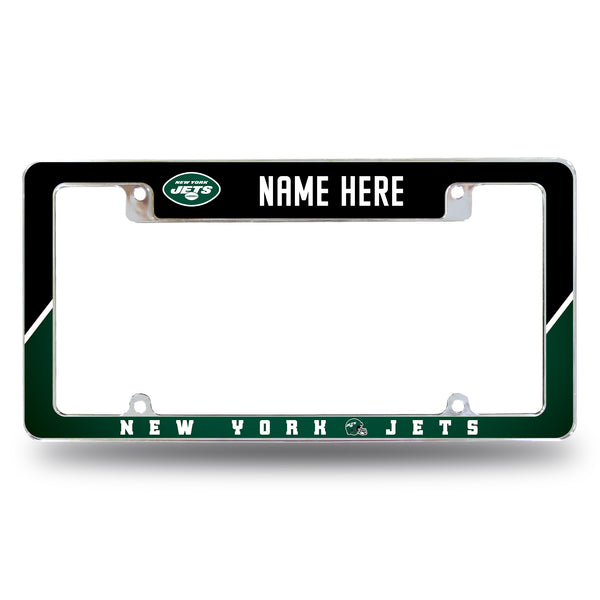 Jets Personalized All Over Chrome Frame