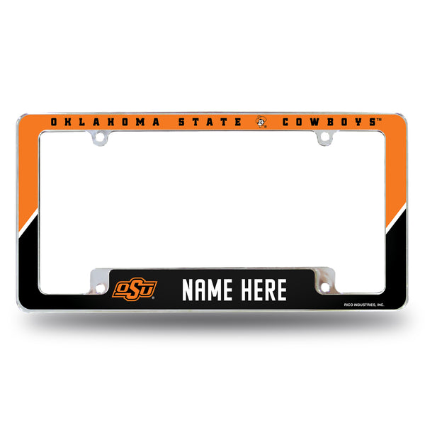 Oklahoma State Personalized All Over Chrome Frame