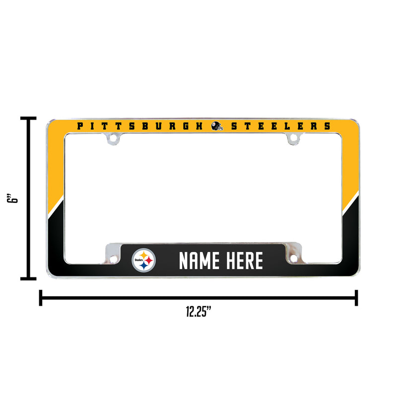 Steelers Personalized All Over Chrome Frame