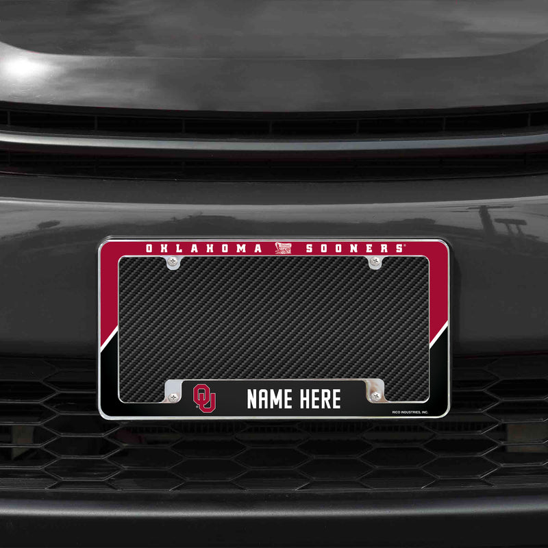 Oklahoma University Personalized All Over Chrome Frame