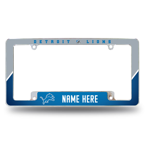 Lions Personalized All Over Chrome Frame