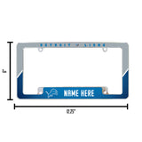 Lions Personalized All Over Chrome Frame