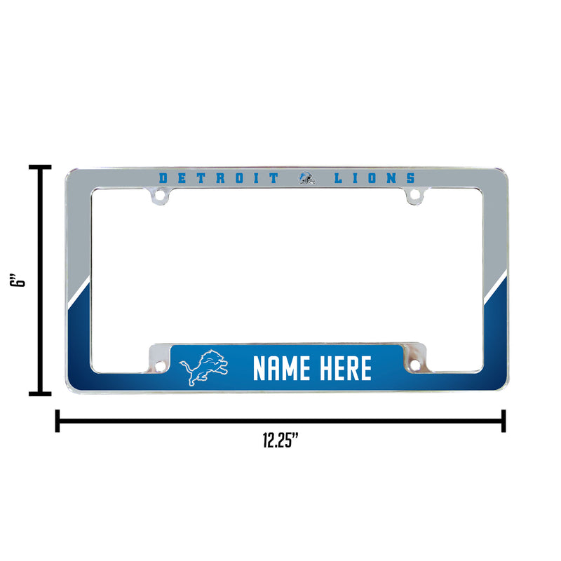 Lions Personalized All Over Chrome Frame