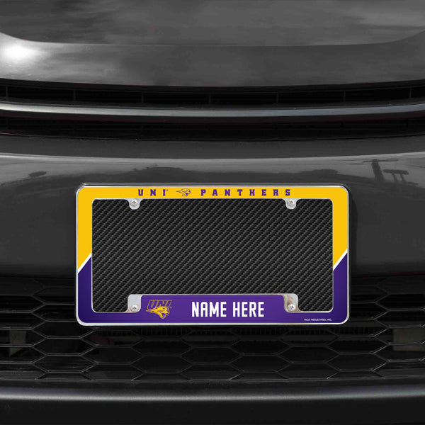 Northern Iowa Personalized All Over Chrome Frame