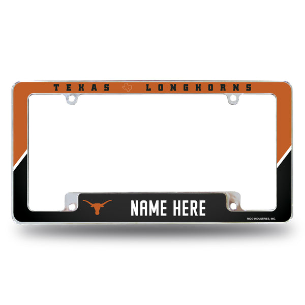 Texas University Personalized All Over Chrome Frame