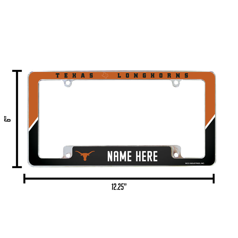 Texas University Personalized All Over Chrome Frame