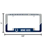 Colts Personalized All Over Chrome Frame