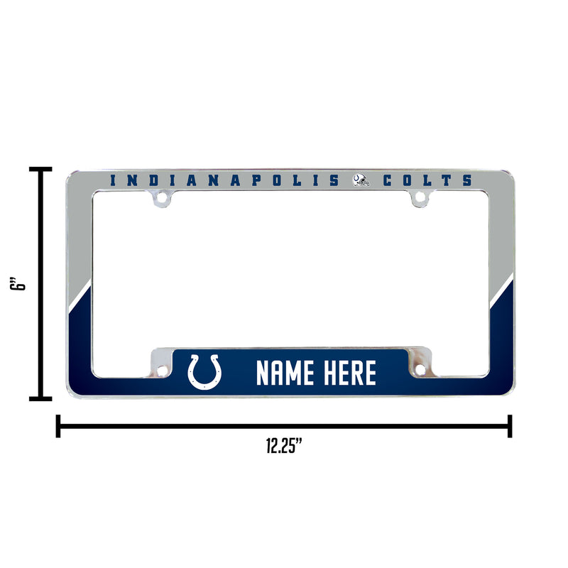 Colts Personalized All Over Chrome Frame