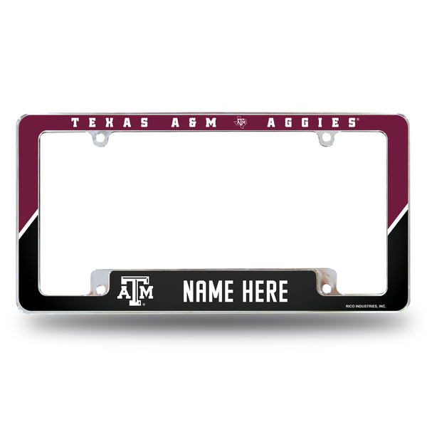 Texas A&M Personalized All Over Chrome Frame