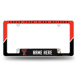 Texas Tech Personalized All Over Chrome Frame
