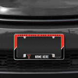 Texas Tech Personalized All Over Chrome Frame