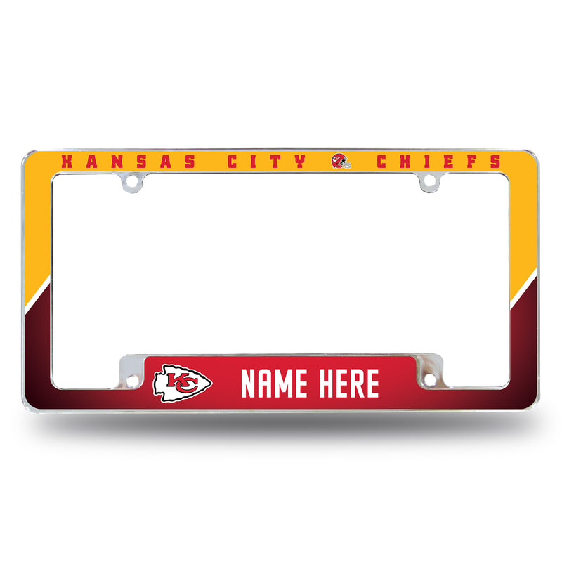 Chiefs Personalized All Over Chrome Frame
