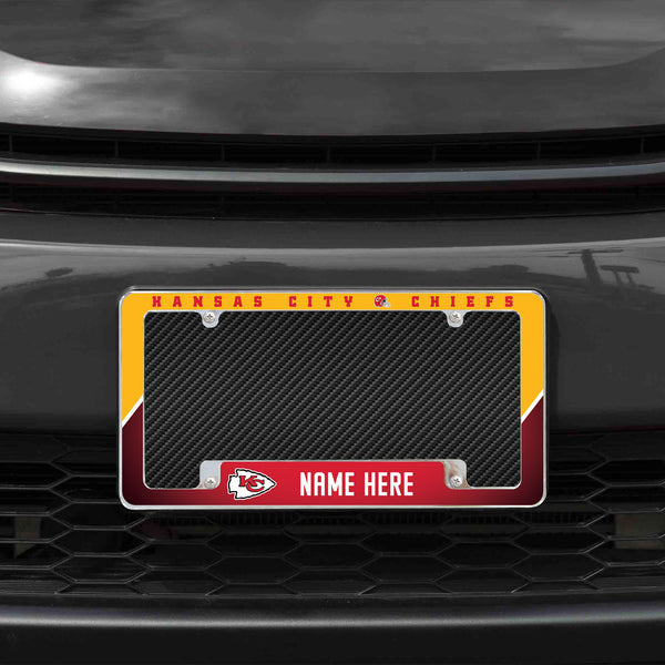 Chiefs Personalized All Over Chrome Frame