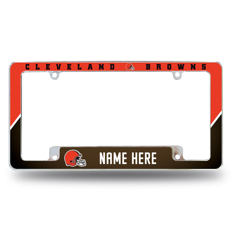 Browns Personalized All Over Chrome Frame