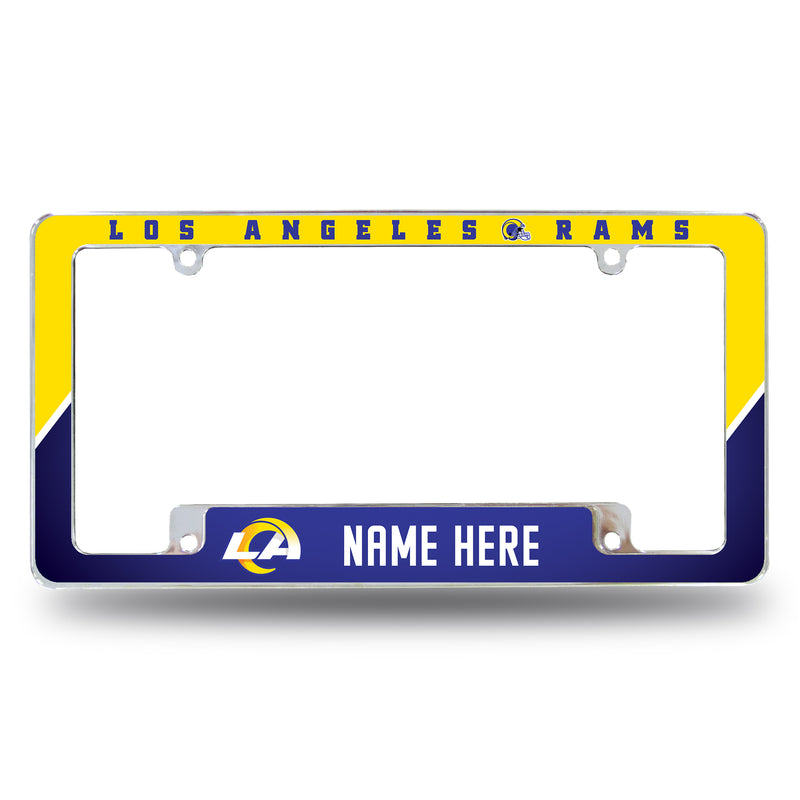 Rams Personalized All Over Chrome Frame