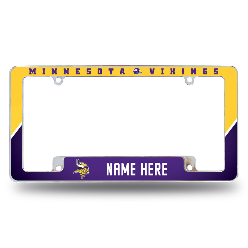 Vikings Personalized All Over Chrome Frame