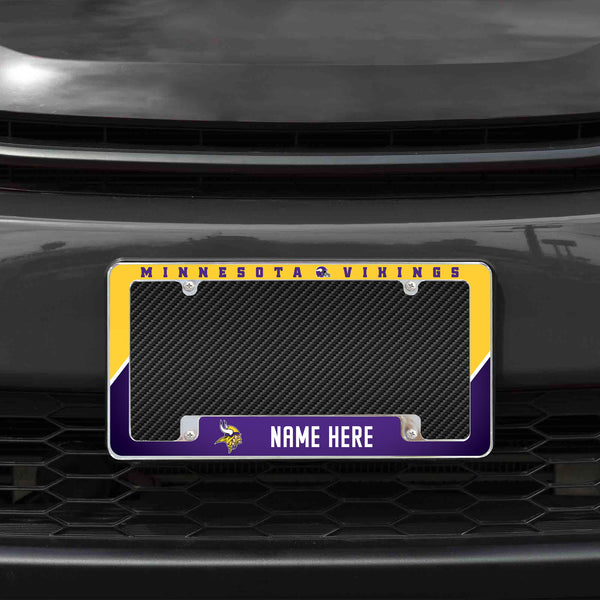 Vikings Personalized All Over Chrome Frame