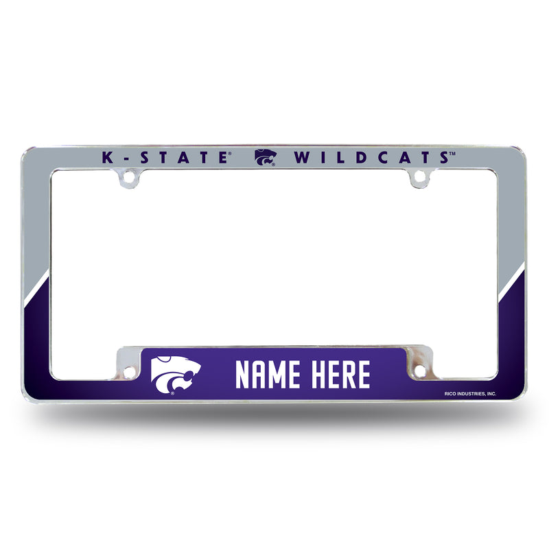 Kansas State University Personalized All Over Chrome Frame