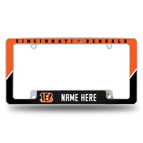 Bengals Personalized All Over Chrome Frame
