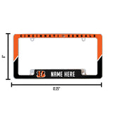 Bengals Personalized All Over Chrome Frame