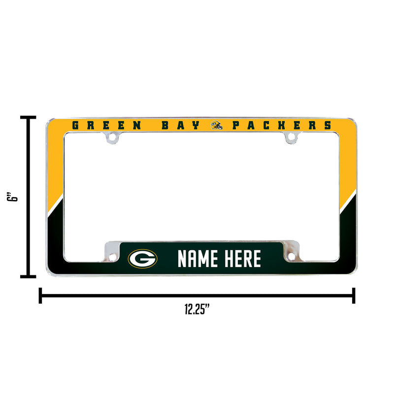 Packers Personalized All Over Chrome Frame