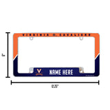 Virginia University Personalized All Over Chrome Frame