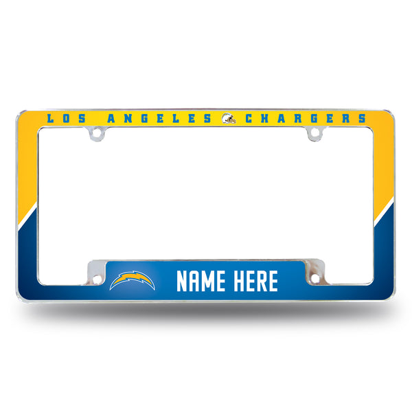 La Chargers Personalized All Over Chrome Frame