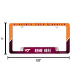 Virginia Tech Personalized All Over Chrome Frame