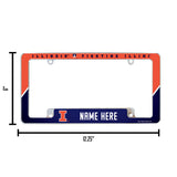 Illinois University Personalized All Over Chrome Frame