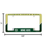Colorado State Personalized All Over Chrome Frame