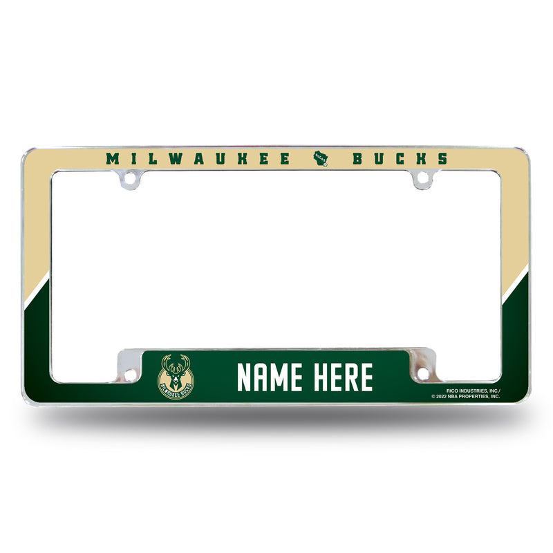 Bucks Personalized All Over Chrome Frame