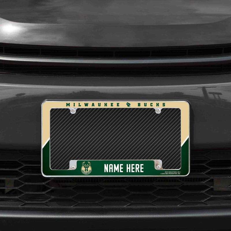 Bucks Personalized All Over Chrome Frame