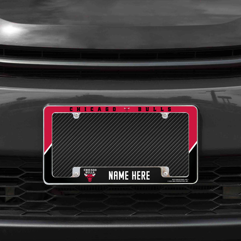 Bulls Personalized All Over Chrome Frame