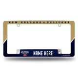 Pelicans Personalized All Over Chrome Frame