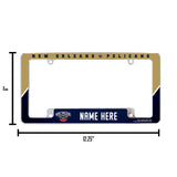 Pelicans Personalized All Over Chrome Frame