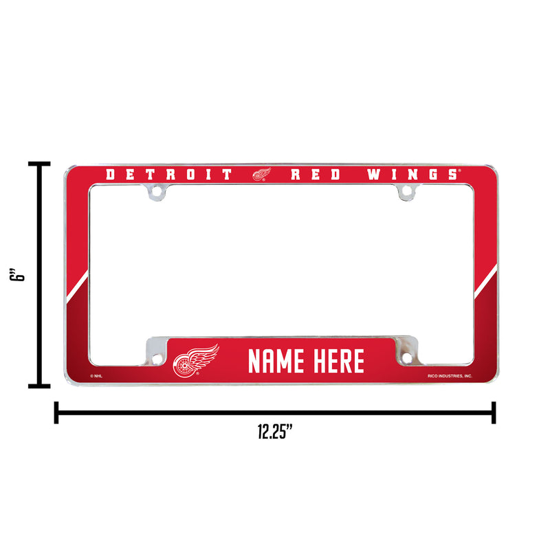 Red Wings Personalized All Over Chrome Frame