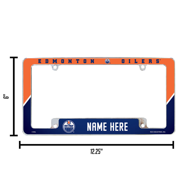 Oilers Personalized All Over Chrome Frame