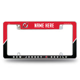 Devils Personalized All Over Chrome Frame
