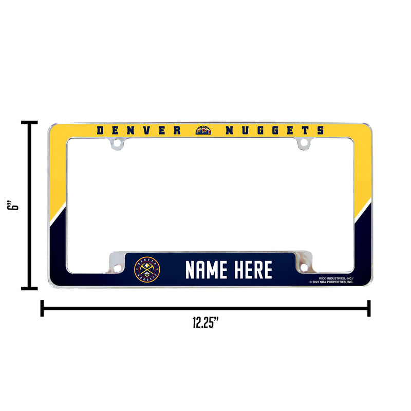 Nuggets Personalized All Over Chrome Frame