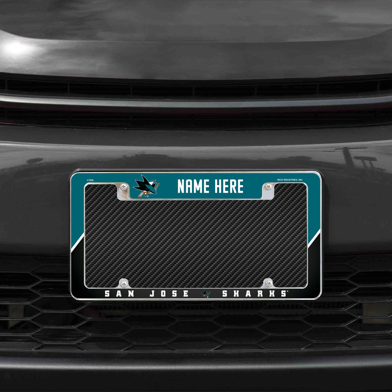 Sharks Personalized All Over Chrome Frame