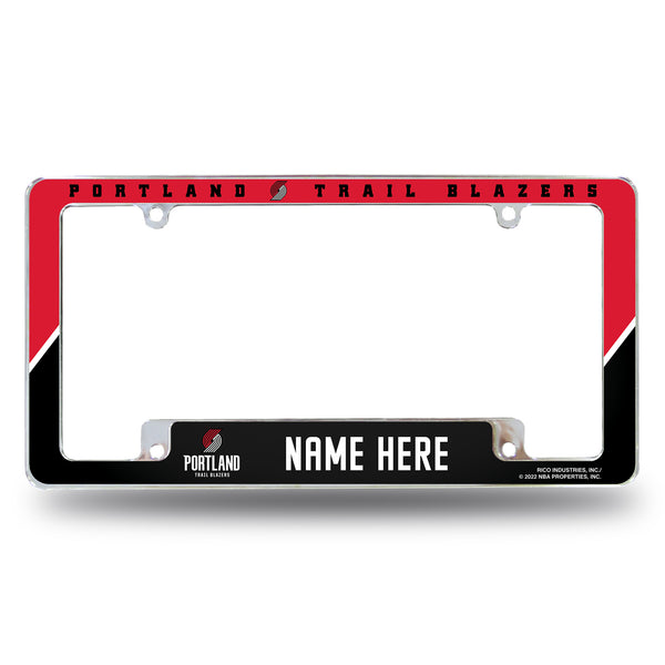 Trail Blazers Personalized All Over Chrome Frame
