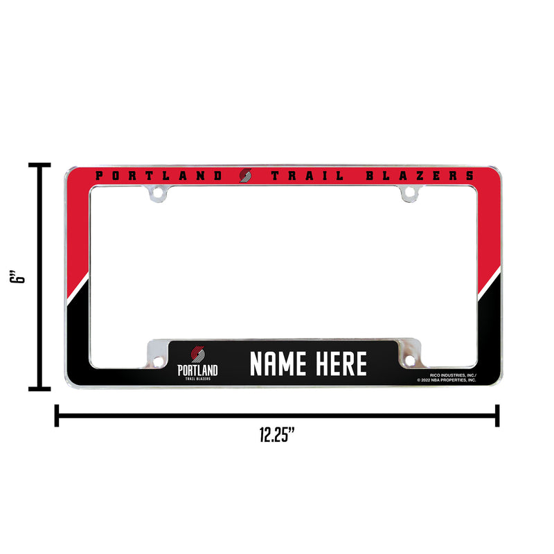 Trail Blazers Personalized All Over Chrome Frame