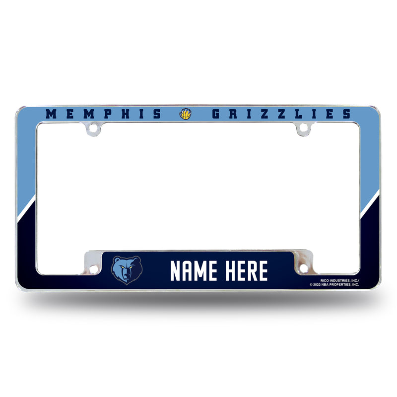 Grizzlies Personalized All Over Chrome Frame