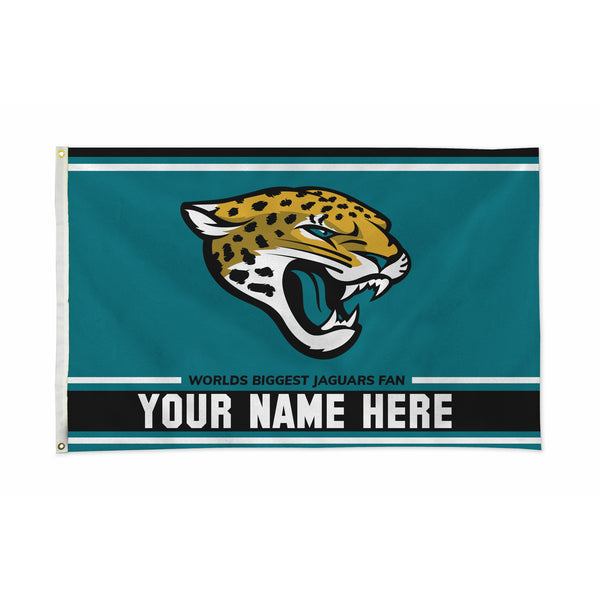 Jacksonville Jaguars Personalized Banner Flag (3X5')
