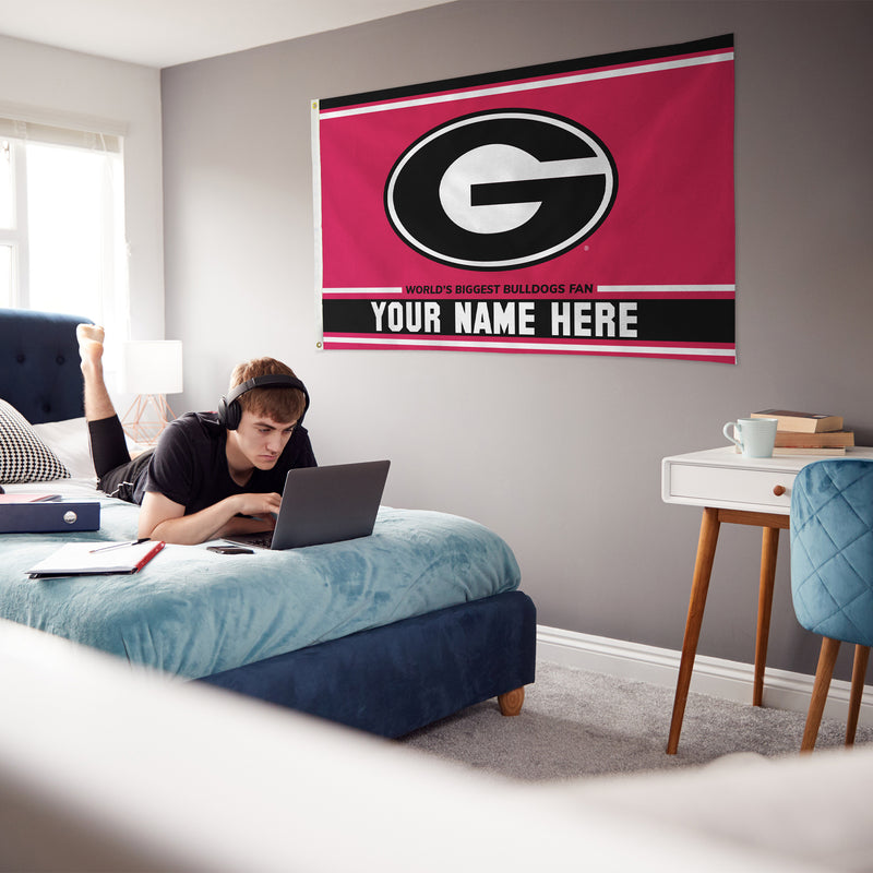 Georgia University Personalized Banner Flag (3X5')